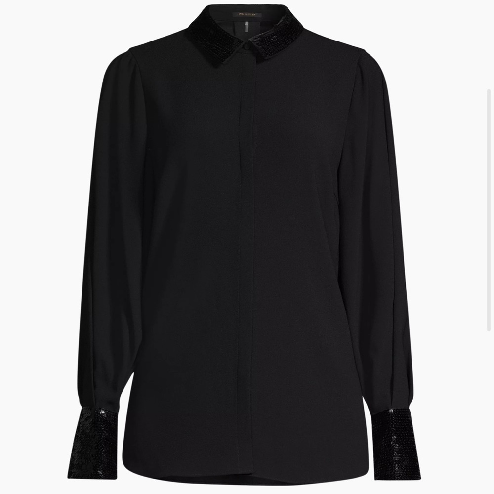 Kobi Halperin Linden Sequin-Embellished Blouse NWT!